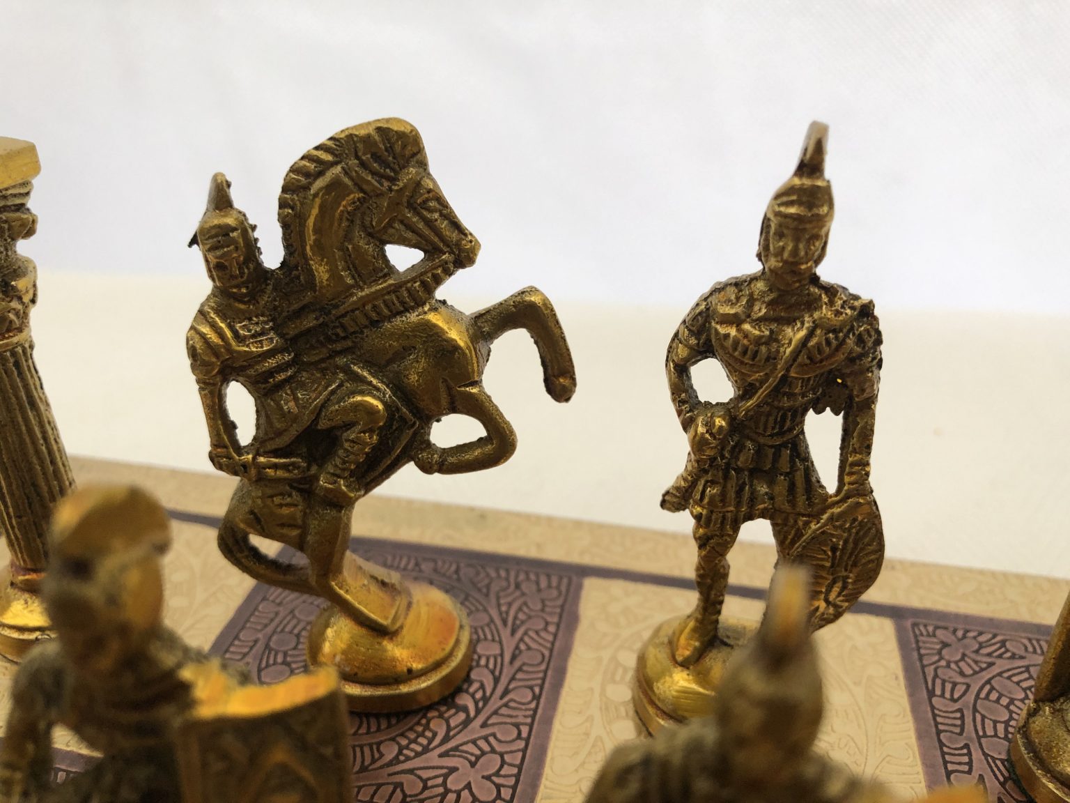 Metal Roman Theme Chess With Metal Board Included - ChessBaron Chess ...