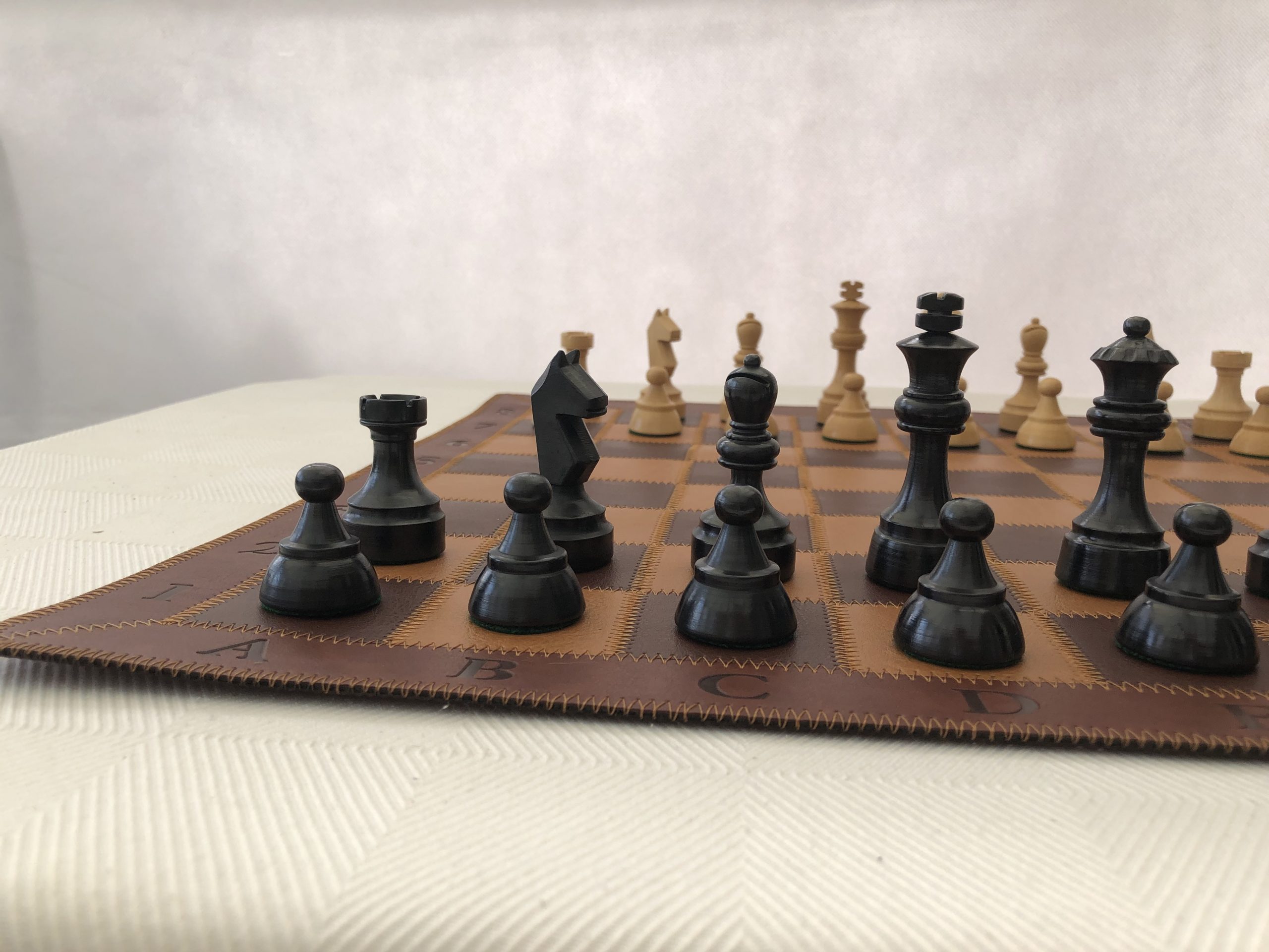 Wooden Helena Chess Set Ebonywood 20 Weighted Ebonised -  Portugal