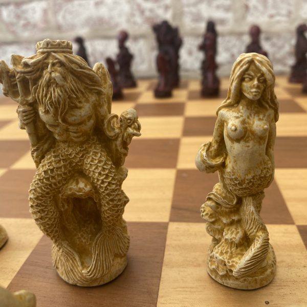 English & Scottish Crushed Stone Chess Pieces