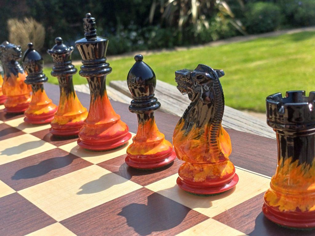 The Artist - Fire and Ice Triple Weight Set - ChessBaron Chess Sets USA ...